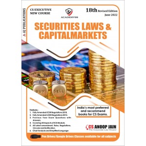 Anoop Jain's Securities Law & Capital Markets for CS Executive June 2022 Exam [New Course/Syllabus] by Aj Publication
